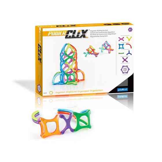 Магнітний конструктор Guidecraft PowerClix Organics, 26 деталей (G9430) Харків