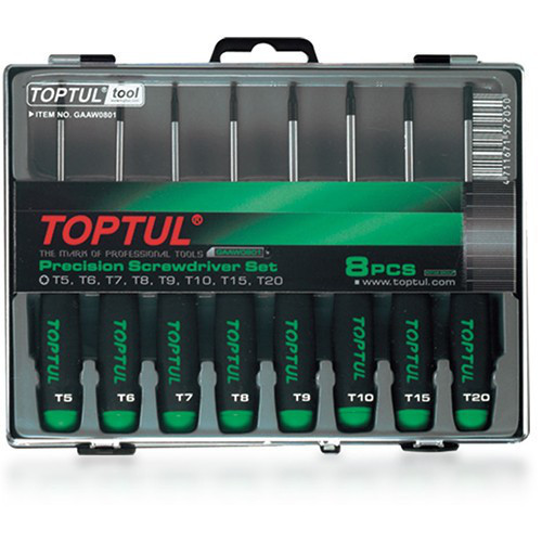 Набор отверток для точных работ TOPTUL (T5-T20) 8ед. GAAW0801 Одеса - фото 1