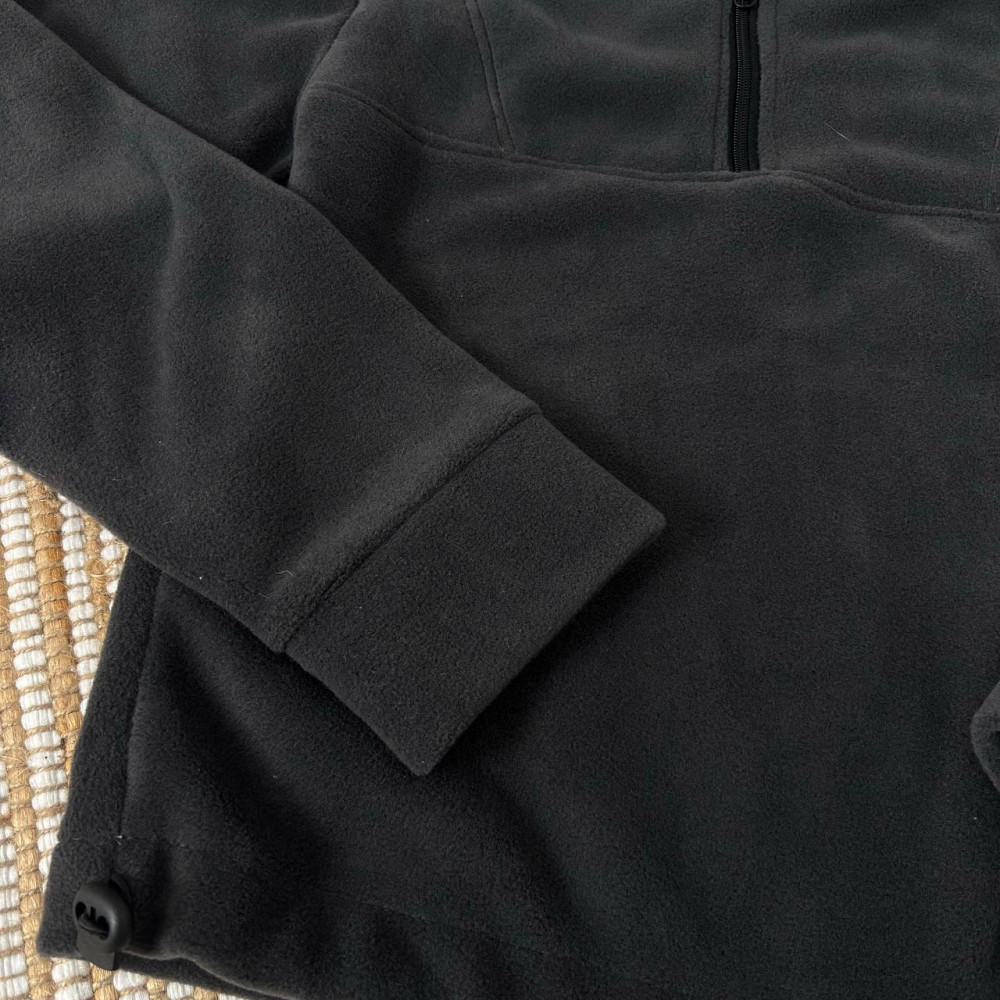 Дитячий теплий костюм тедді з полур флісу на затяжках (толстовка з капюшоном + штани) Графіт 152 Кам'янець-Подільський - фото 6