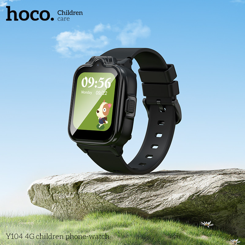 Дитячий смарт-годинник Hoco Y104 42mm. SIM 4G. Wi-Fi. 700 mAh. IP65 Black Одеса - фото 4