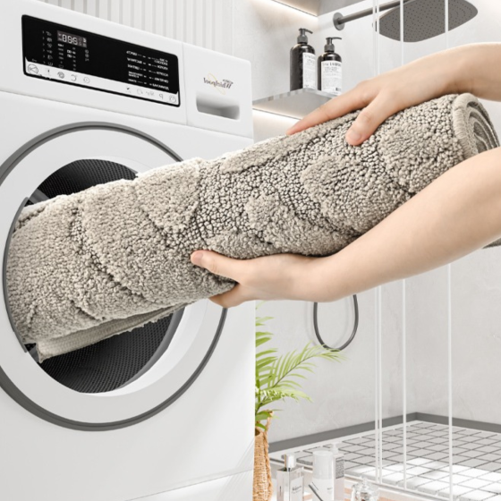 Набір килимків для ванної кімнати та туалету, комплект для ванни та унітазу, мікрофібра, протиковзкі, для ванної, сірий Кам'янець-Подільський