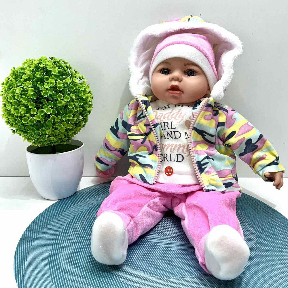Кукла-пупс м'яконабивна з соскою та звуковими ефектами укр мова 42см Вид 3 (M 5919 I UA) Чернігів - фото 1