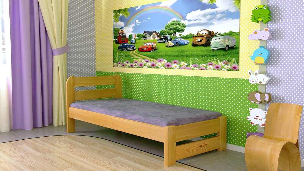 Дерев'яне ліжко   Престиж 90х190, Сосона, Сірий Харків - фото 3