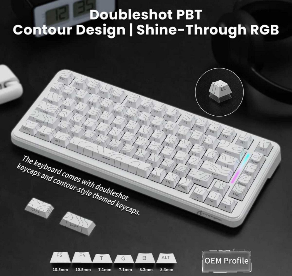 Игровая Механическая Клавиатура Attack Shark X82 Pro HE магнитные свитчи. Харьков - изображение 3