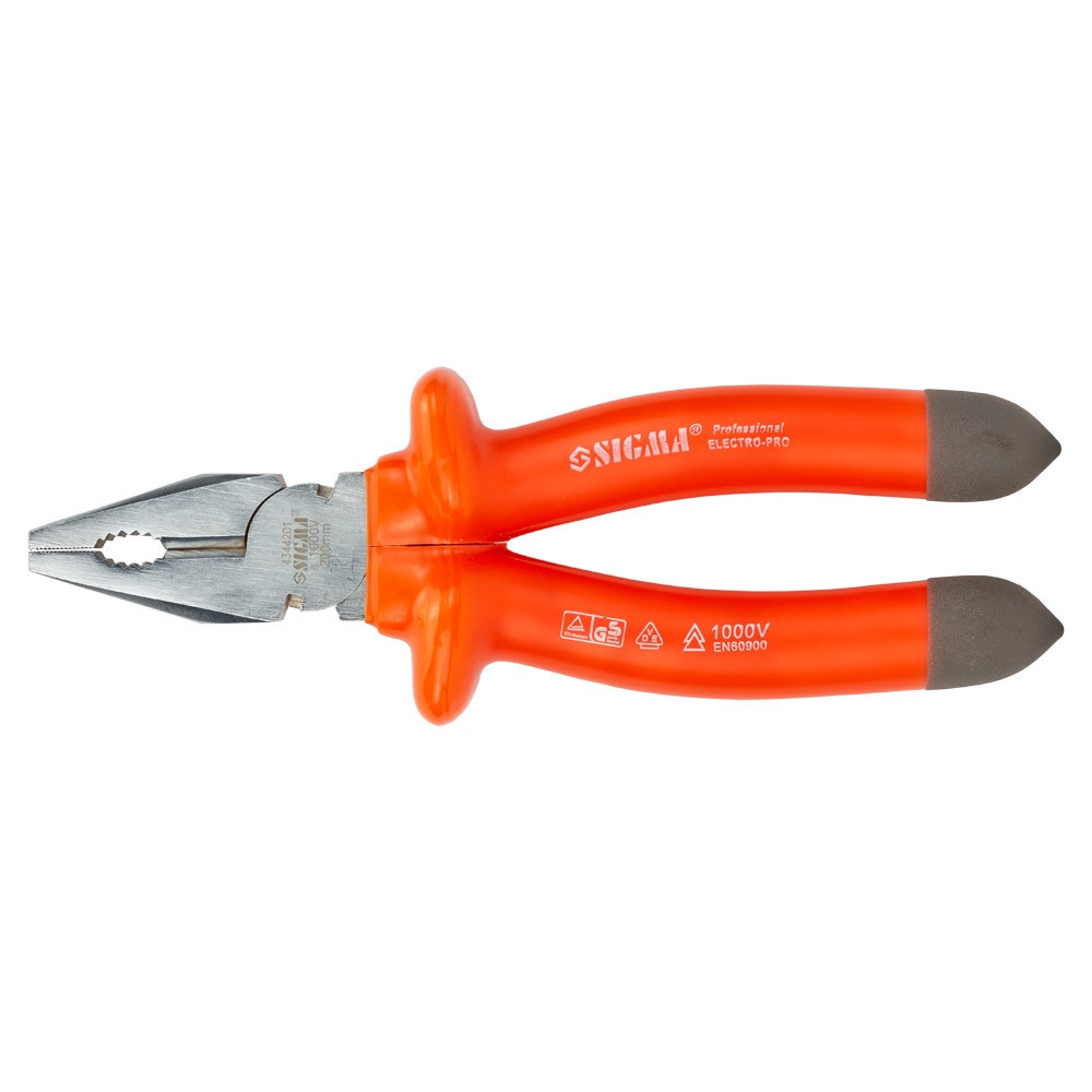 Плоскогубці діелектричні 200 мм 1000В SIGMA (4344201) Київ - фото 1
