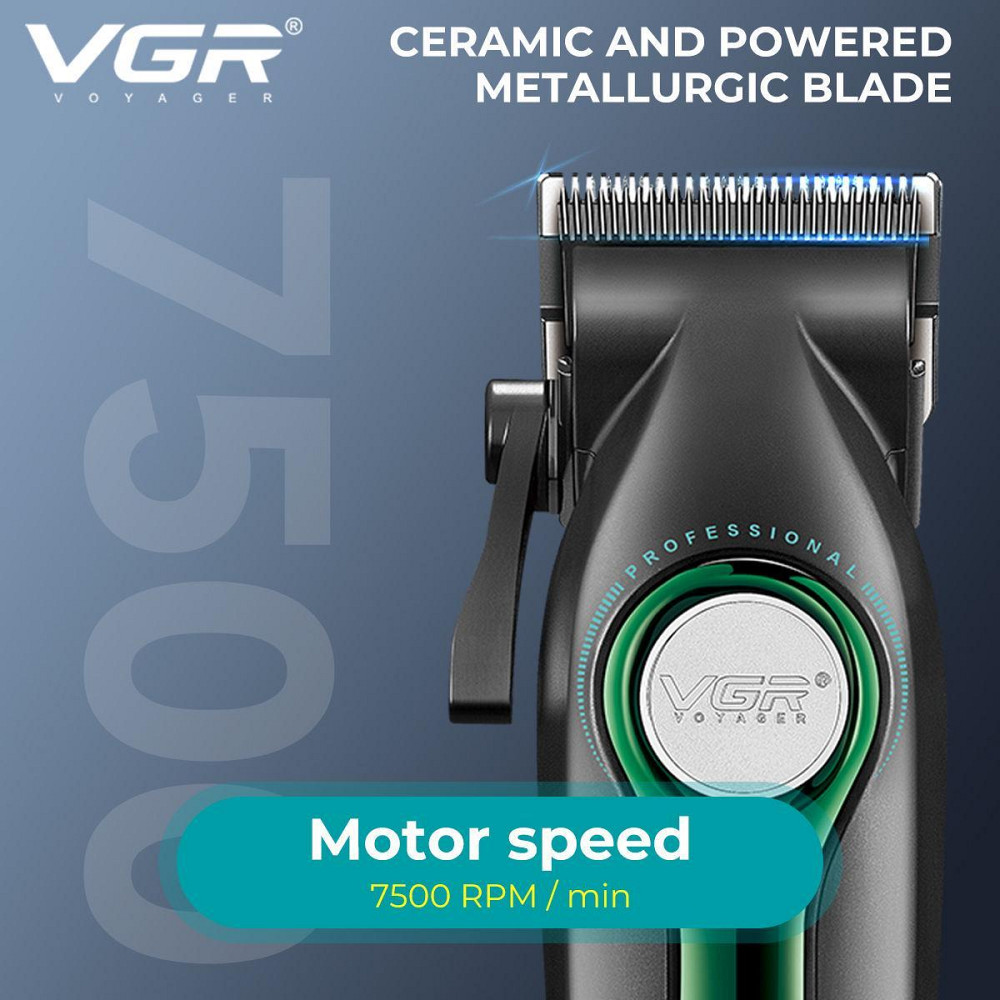 Машинка для стрижки VGR V-010 аккумуляторная беспроводная 6 насадок(20) Одесса - изображение 2