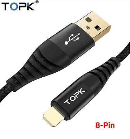Кабель Apple Lightning Topk AN42 50см Black Київ