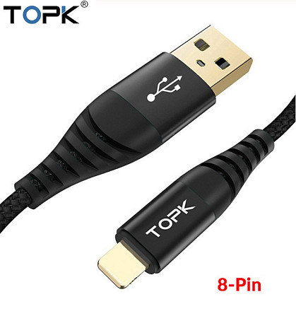 Кабель Apple Lightning Topk AN42 50см Black Киев - изображение 1