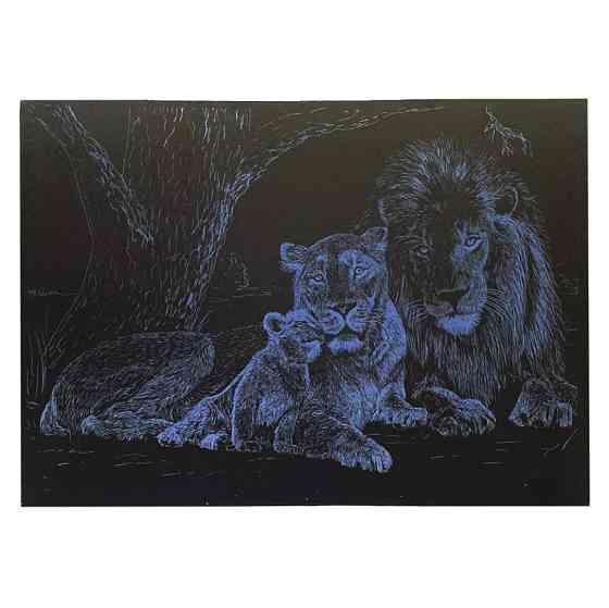 Гравюра А4 "Лев" ГрА4-3с економ варіант в пакеті 29,7х21 см Вінниця