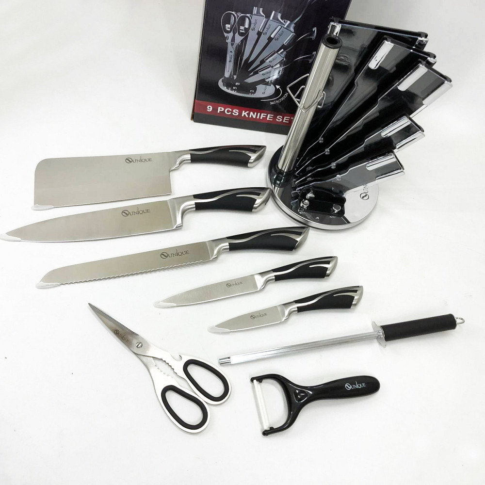 Набір ножів для готування UNIQUE UN-1834, Кухонні ножі для готування, Кухонні ножі з хорошої сталі JB-28 Львів - фото 7