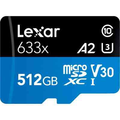 Карта пам&apos;яті Lexar 512GB microSDXC class 10 UHS-I 633x (LSDMI512BB633A) Вінниця