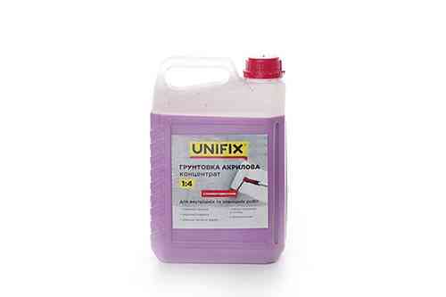 Ґрунтовка акрилова концентрат 1:4 глибокого проникнення 5 кг (з індикатором) UNIFIX Рівне