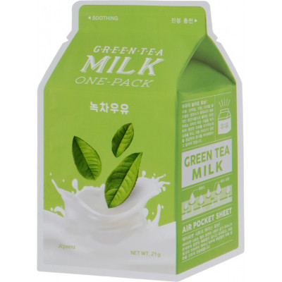 Маска для лица A'pieu Green Tea Milk One-Pack 21 г (8806185780278) Винница - изображение 1
