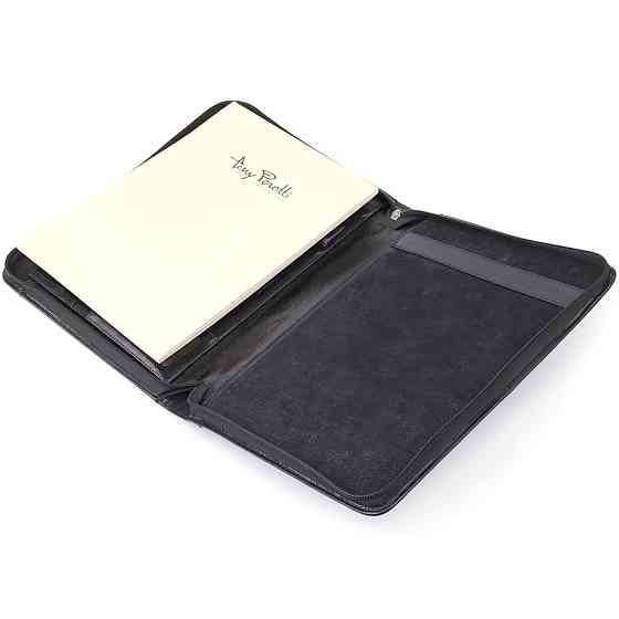 Оригинальная папка с блокнотом из гладкой натуральной кожи Tony Perotti 20850_1 (1278L nero) Черный Киев