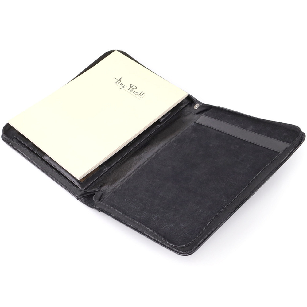 Оригинальная папка с блокнотом из гладкой натуральной кожи Tony Perotti 20850_1 (1278L nero) Черный Киев - изображение 3