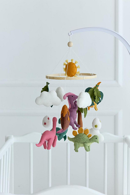 Детский музыкальный мобиль на кроватку для младенцев WoollyFox 