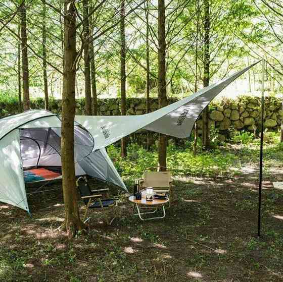 Тент для кемпінгу Naturehike Rhombus NH19TM003, 150D / Silver Coated, 402*268 см, сірий Київ