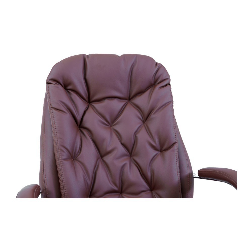 Офисное кресло руководителя Venice М2 AnyFix Хром Кожа Lux Коричневый Киев - изображение 5