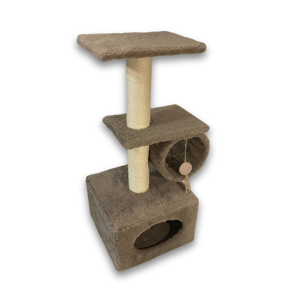 Дряпка Природа Саванна для котив з барабаном капучино 38x38x90 см Київ - фото 4