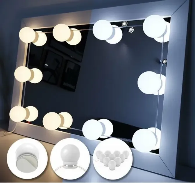LED лампочки 10 шт для зеркала 3 режима Mirror lights-meet different питание USB Коломия - фото 4