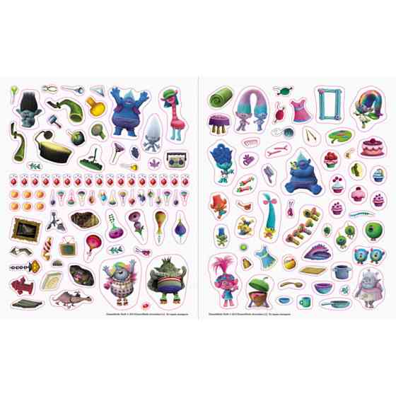 Світ наклейок Тролі Яскрава книга Ранок 1026001 більше 100 наклейок Вінниця