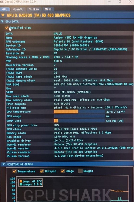 Видеокарта: RX480 8Gb.Состояние идеальное! Киев - изображение 5