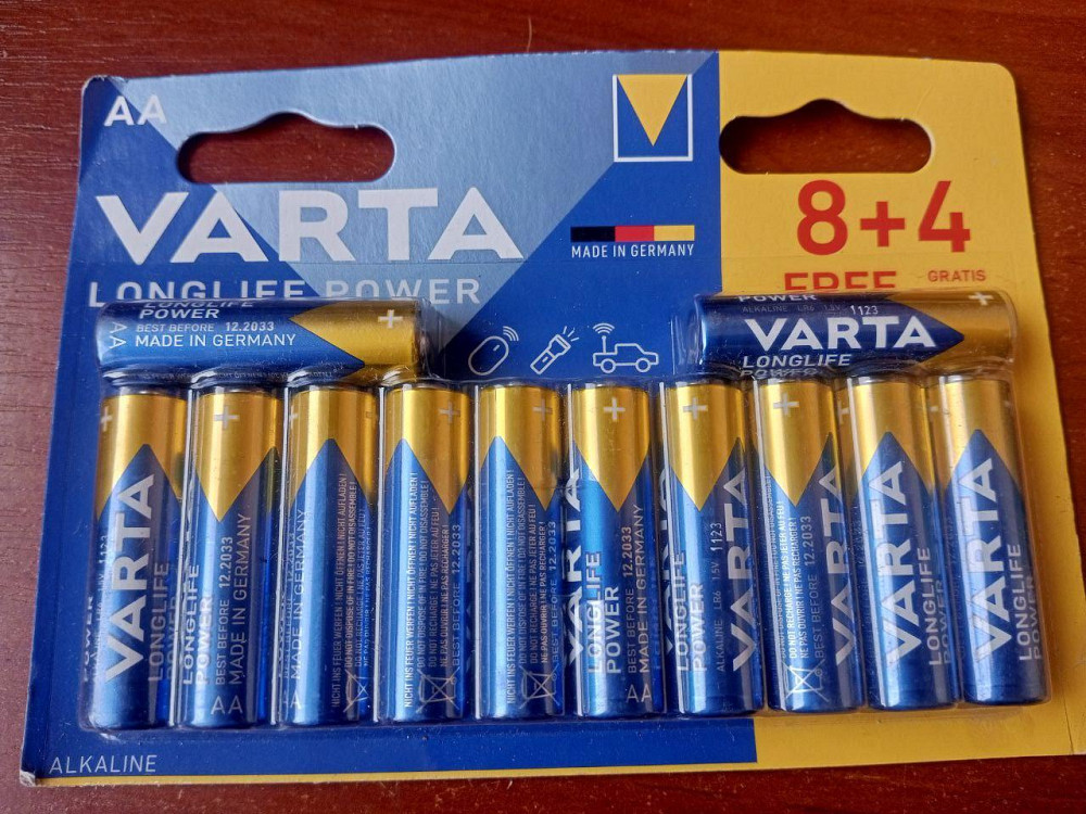 Батарейки Varta LR03 АА 12 шт. Германия Полтава - изображение 1