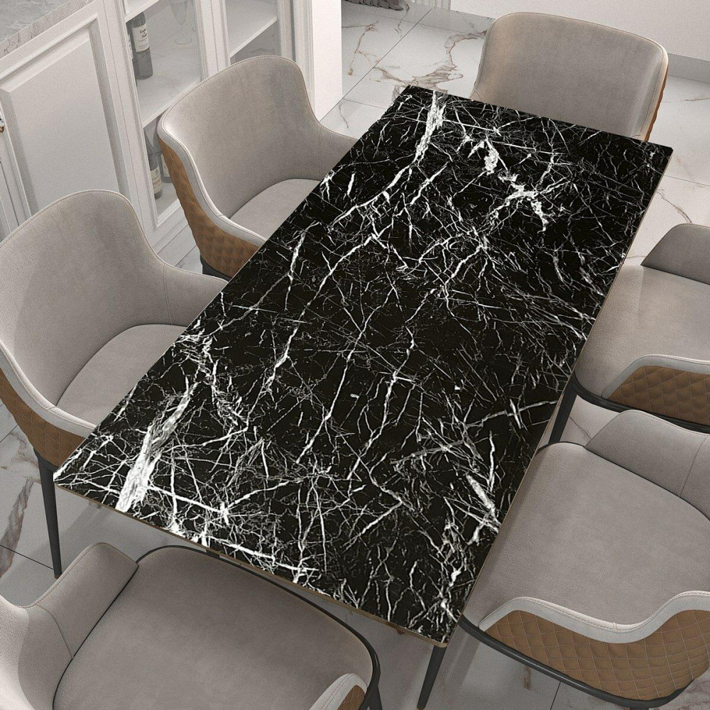 Самоклеящаяся пленка Черный мрамор с паутинкой Киев - изображение 5