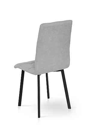 Стілець Трініті, метал чорний/ тканина світ-сіра-- Київ