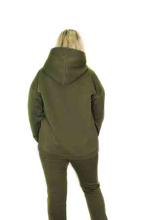 Теплый женский костюм на флисе батал Хаки 2XL/3XL Харьков