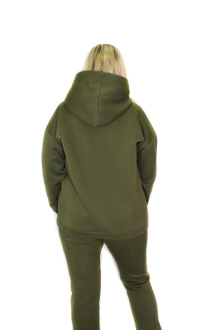 Теплый женский костюм на флисе батал Хаки 2XL/3XL Харьков - изображение 5