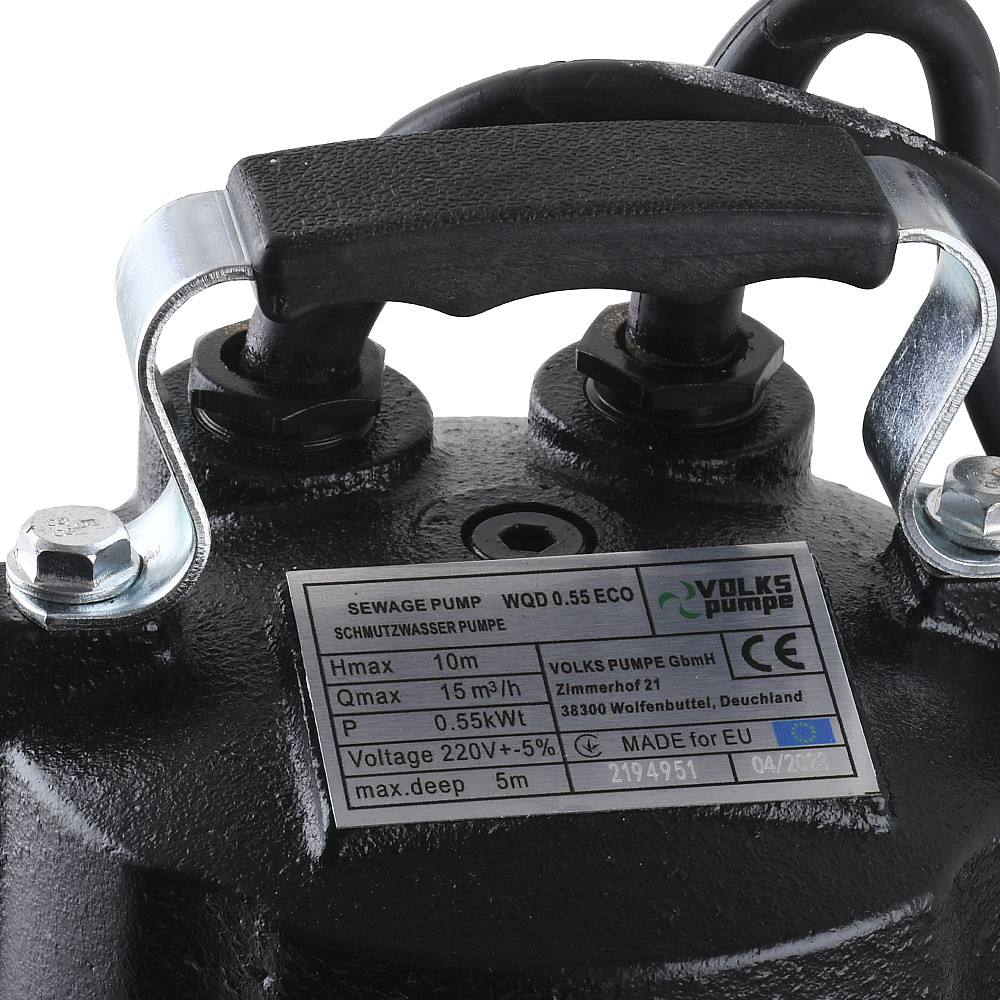 Насос фекальний  VOLKS pumpe WQD 0.55 ECO 0.55кВт Тернополь - изображение 4