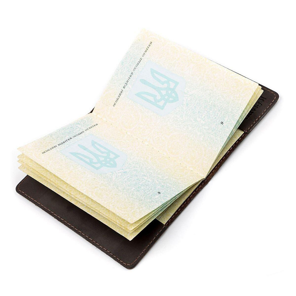 Обложка на паспорт Shvigel 13918 кожаная Коричневая Киев - изображение 3