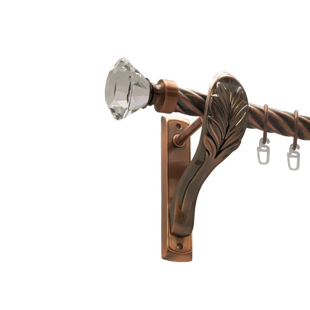 Карниз Orvit Спектралія металевий однорядний ретро скручена труба кільце металеве Мідь 25 мм 300 см Львов - изображение 1