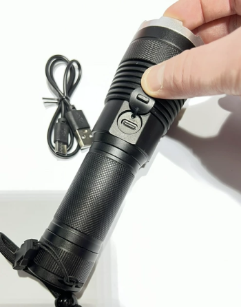 Ручной фонарь BL-A75-P90 zoom + Type-C + 26650 (3xAAA) 5 режимов Киев