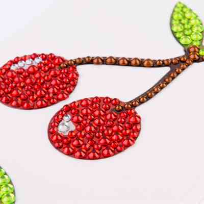 Набор для творчества Santi Вишні аплікація зі страз самоклеючих 5х11 см (743023) Винница