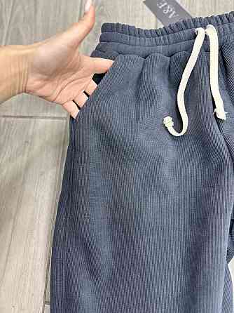 Чоловічі базові теплі штани з вельвету на флісі Графіт, 48 Одеса