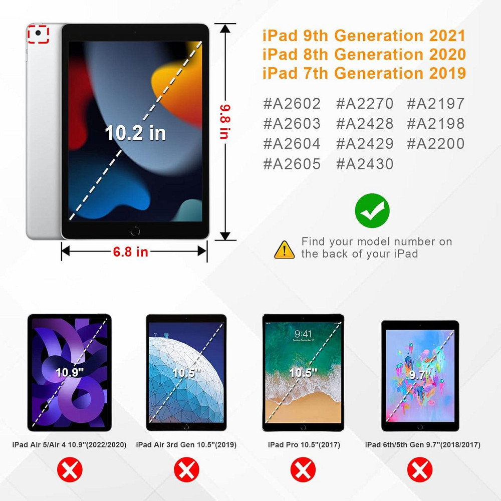 Фірмовий чохол-клавіатура Fintie для iPad 10.2 дюймів 8-го та 7-го покоління 2020/2019 з тримачем для олівців Дніпро - фото 3