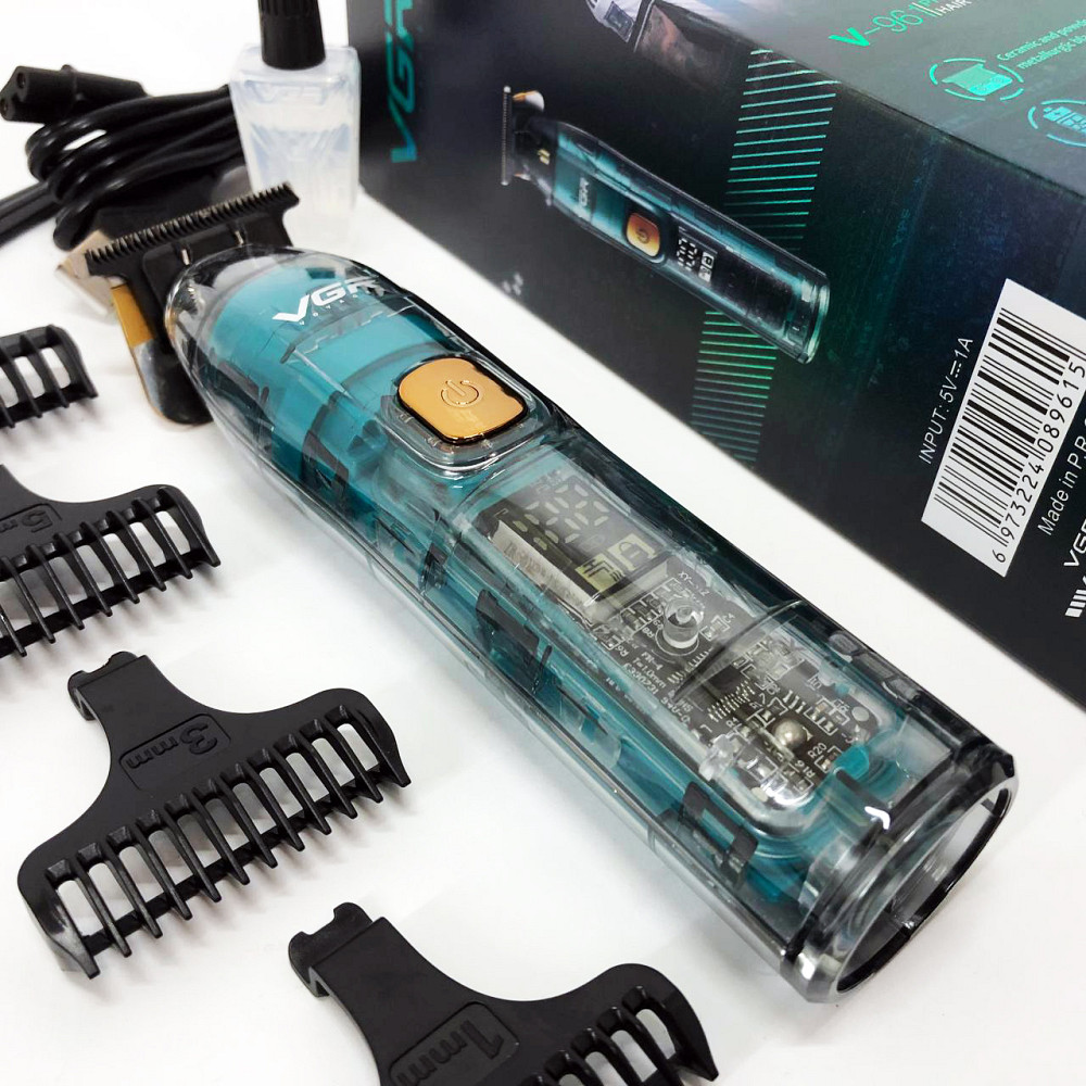 Електромашинка для волосся VGR, Машинка для стрижки чоловіча Машинка стрижки волосся і потилиці KH-89 Львів - фото 4