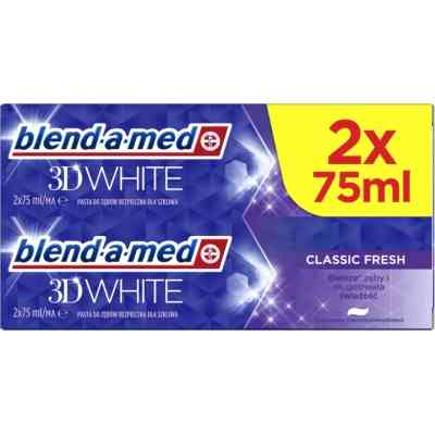 Зубна паста Blend-a-med 3D White Класична свіжість 2 х 75 мл (8006540792940) Вінниця