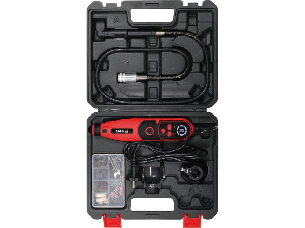 Міні-шліфмашинка від ел. мережі 230 В YATO 130Вт, з шпинделями Ø= 2,3 і 3,2 мм з наб лаштунків, 83ел Одесса - изображение 1