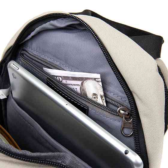 Сумка через плече нейлон Vintage 20631 Світло-сіра Київ