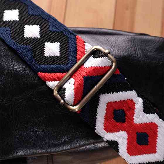 Жіночий слінг сумка через плече з екошкіри Vintage sale_15117 Чорний Київ