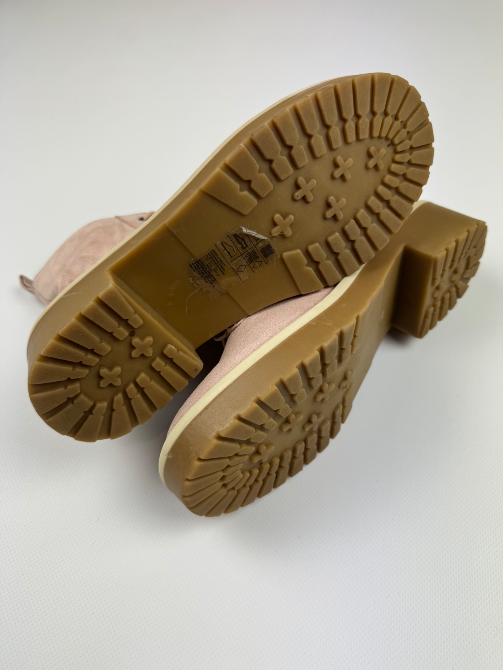 Пудровые замшевые женские сапоги Житомир - изображение 7