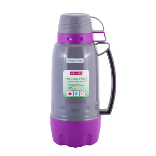 Термос 1,8л зі скляною колбою і 3 пластиковими чашками KAMILLЕ 2081 Житомир - фото 11