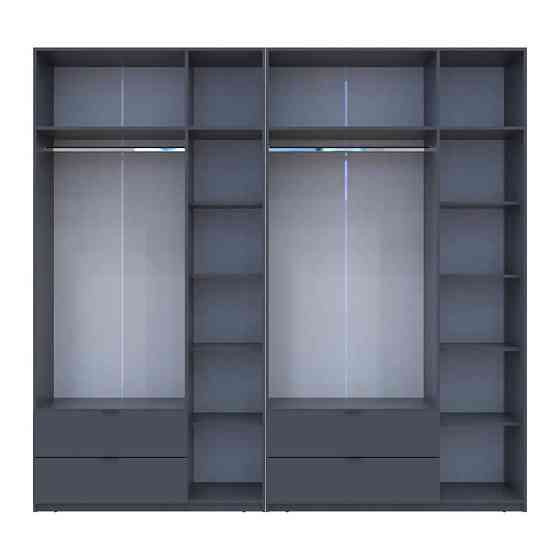 Шкаф для одежды Doros Лукас Графит 3+3 ДСП 255х50х240 DRS-011694 (42005113) Львов