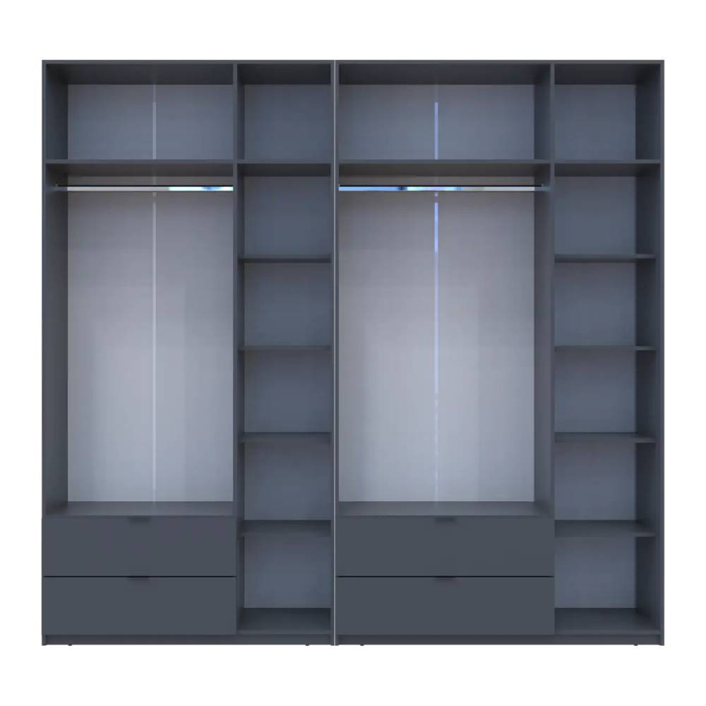 Шкаф для одежды Doros Лукас Графит 3+3 ДСП 255х50х240 DRS-011694 (42005113) Львов - изображение 5