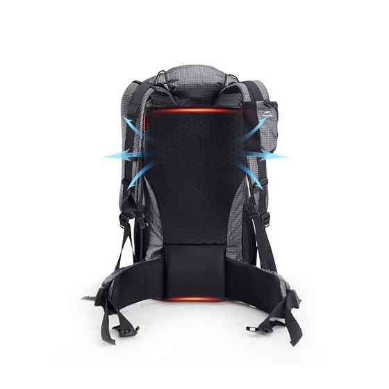 Рюкзак туристичний Naturehike Rock NH19BP095, 60+5 л, графіт в клітинку Киев