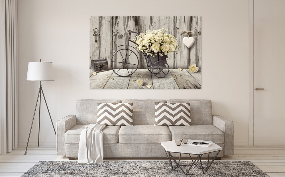 Картина холст  в гостиную / спальню  Білі троянди   MLP_36 50x100 см Киев - изображение 2