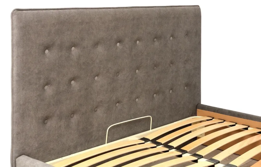 Ліжко Nicole VIP 140 х 190 см Teddy 14 З додатковою металевою цільнозварною рамою Сірий Київ - фото 4